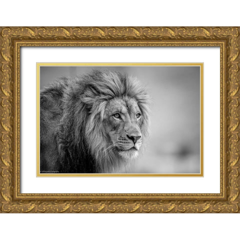 His Majesty.... Gold Ornate Wood Framed Art Print with Double Matting by C. Sink, Jeffrey