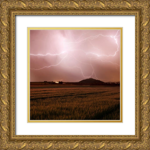 Lightshow Gold Ornate Wood Framed Art Print with Double Matting by Schumacher, Nicolas