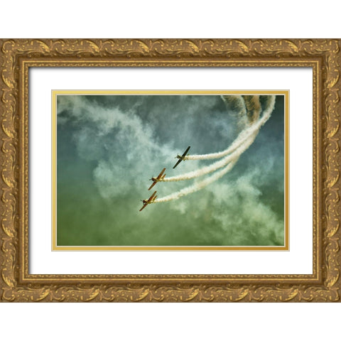 Wartime Gold Ornate Wood Framed Art Print with Double Matting by Ionut, Olari