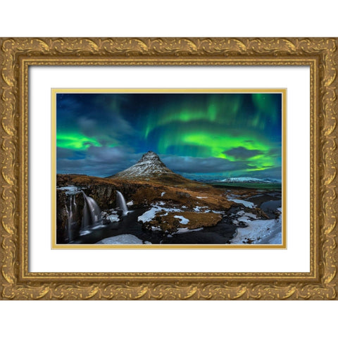 Magic Night Gold Ornate Wood Framed Art Print with Double Matting by Nicholas Roemmelt, Dr.