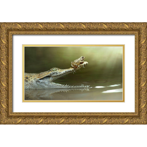 I Will Survive Gold Ornate Wood Framed Art Print with Double Matting by Bhs, Fahmi