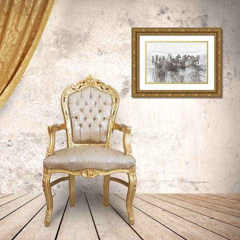 Illusion Of Power (13 Horse Power Though) Gold Ornate Wood Framed Art Print with Double Matting by Golubenko, Roman