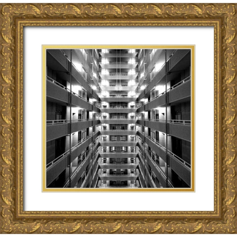 Corridor Gold Ornate Wood Framed Art Print with Double Matting by Tajima, Koji