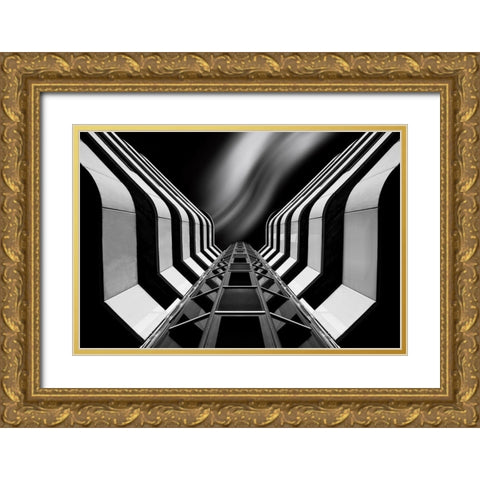 Winged Gold Ornate Wood Framed Art Print with Double Matting by Novillo, Alfonso