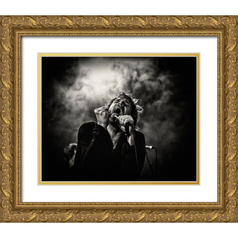 Khoma On Stage Gold Ornate Wood Framed Art Print with Double Matting by Samuelsson, Anders