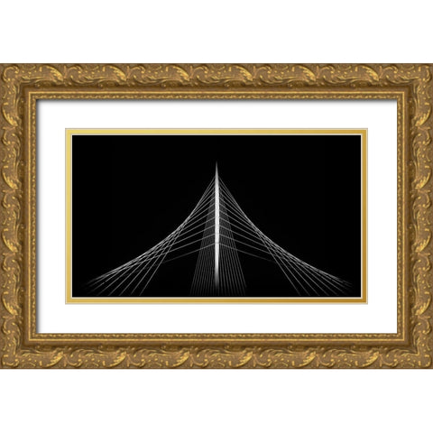 Lute Gold Ornate Wood Framed Art Print with Double Matting by Pixxelpark