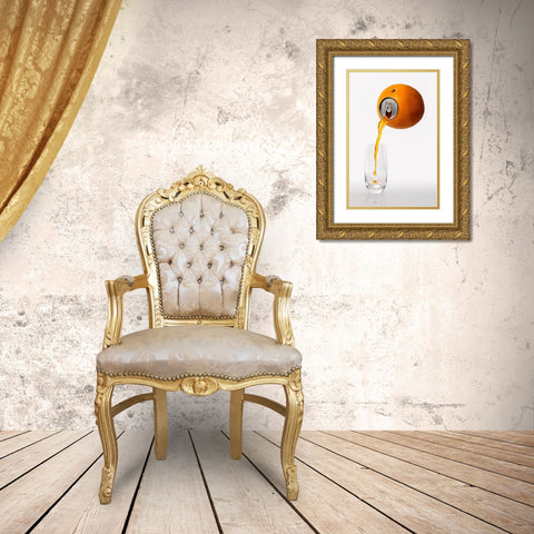 Natural Refreshment. Gold Ornate Wood Framed Art Print with Double Matting by M. Garcia, Jesus