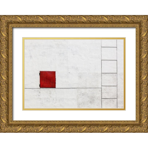 Suprematism Is All Around Gold Ornate Wood Framed Art Print with Double Matting by Voeykova, Ksenia