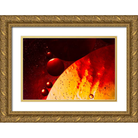 Solar Radiations Gold Ornate Wood Framed Art Print with Double Matting by BRAVIN, Fabien