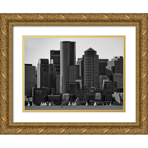 Towers Gold Ornate Wood Framed Art Print with Double Matting by Feldtkeller, Andreas