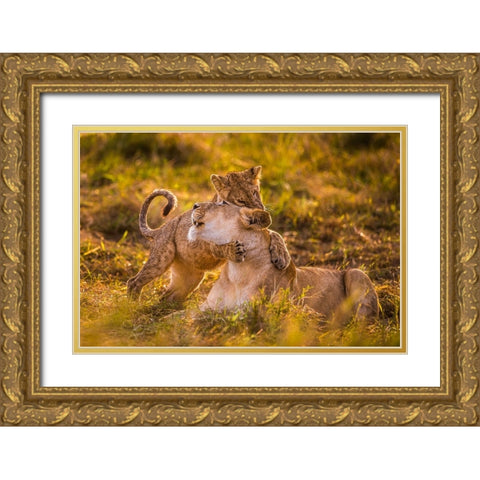 Charm Gold Ornate Wood Framed Art Print with Double Matting by Alnaser, Mohammed