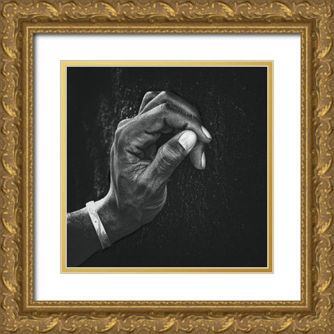 The Patient Husband Gold Ornate Wood Framed Art Print with Double Matting by Flour, Piet
