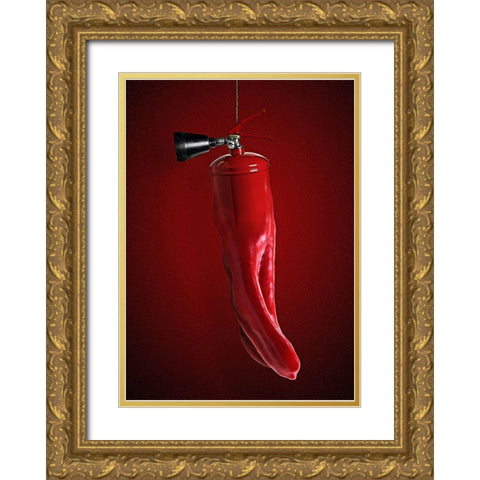 Unlikely #76 Gold Ornate Wood Framed Art Print with Double Matting by Solo, Mister