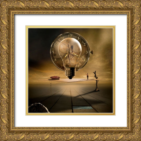 Even In The Quietest Moment Gold Ornate Wood Framed Art Print with Double Matting by Pfleghart, Franziskus