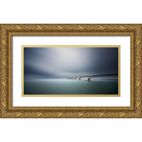 The Infinite Bridge Gold Ornate Wood Framed Art Print with Double Matting by Van Orden, Arthur