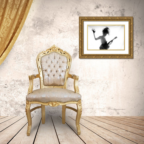 Guitar Heroes Gold Ornate Wood Framed Art Print with Double Matting by Salim Bhayangkara, M.
