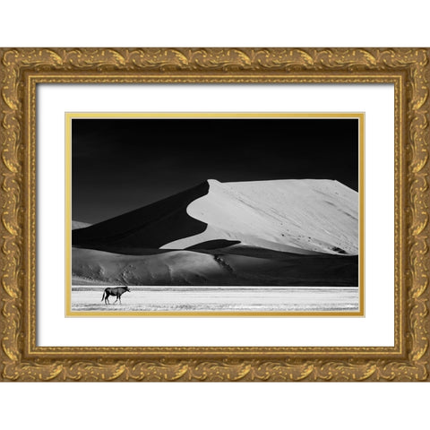 The Solitary Gold Ornate Wood Framed Art Print with Double Matting by Guillemot, Mathilde