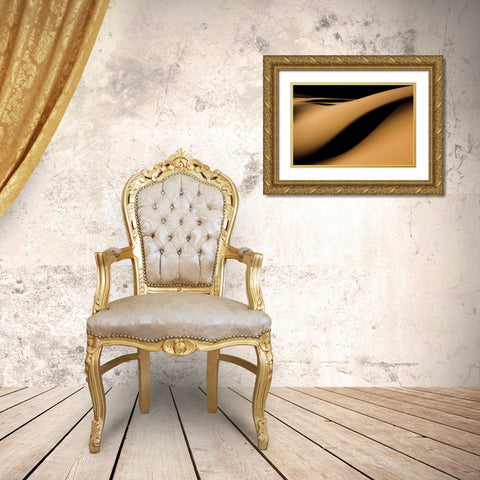 Maranjab Desert Gold Ornate Wood Framed Art Print with Double Matting by Bagheri, Usef