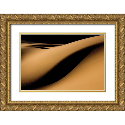 Maranjab Desert Gold Ornate Wood Framed Art Print with Double Matting by Bagheri, Usef