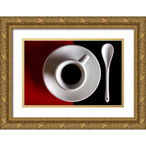 Na Tazziurell E Caffau Gold Ornate Wood Framed Art Print with Double Matting by Zaccagnino, Antonio