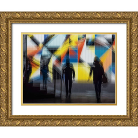 Passing By Gold Ornate Wood Framed Art Print with Double Matting by Lenzen, Klaus