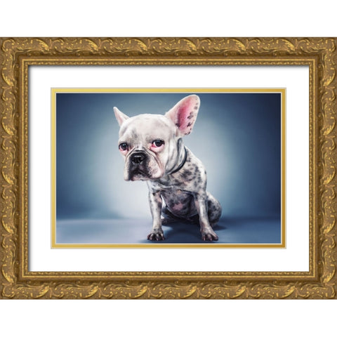 Big Head Project Gold Ornate Wood Framed Art Print with Double Matting by Nachumovich, Moshe