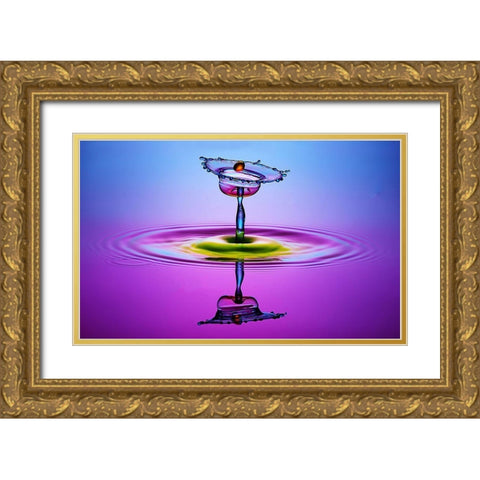 Chalice Colors Full Gold Ornate Wood Framed Art Print with Double Matting by Berkati, Muhammad