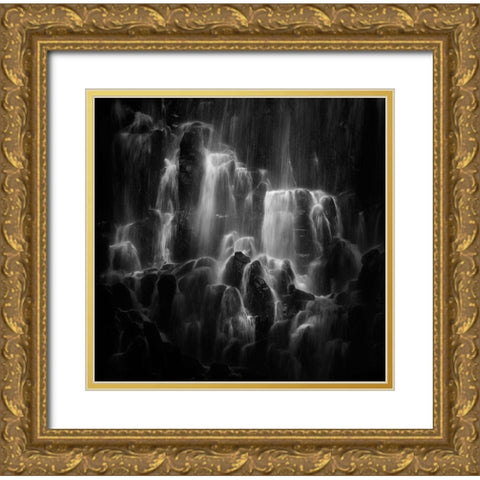 The Veiled Beings --- Ramona Falls Gold Ornate Wood Framed Art Print with Double Matting by Dou, Shenshen