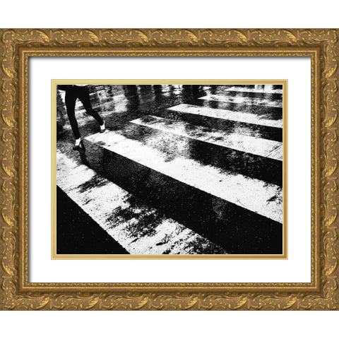 Untitled Gold Ornate Wood Framed Art Print with Double Matting by Suzuki, Tatsuo