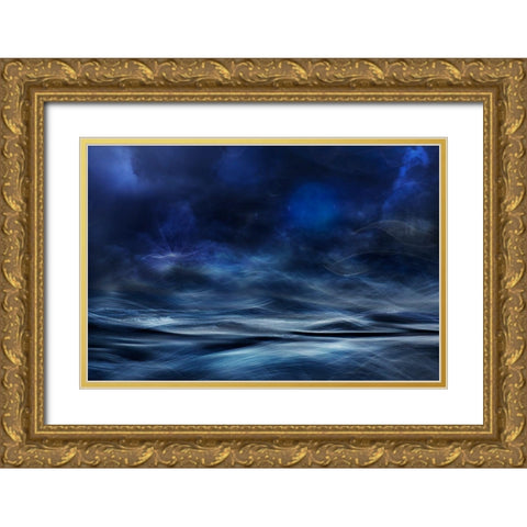 Lost At Sea Gold Ornate Wood Framed Art Print with Double Matting by Marthinussen, Willy