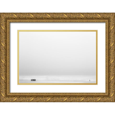 The Autist Gold Ornate Wood Framed Art Print with Double Matting by Claes, Gilbert