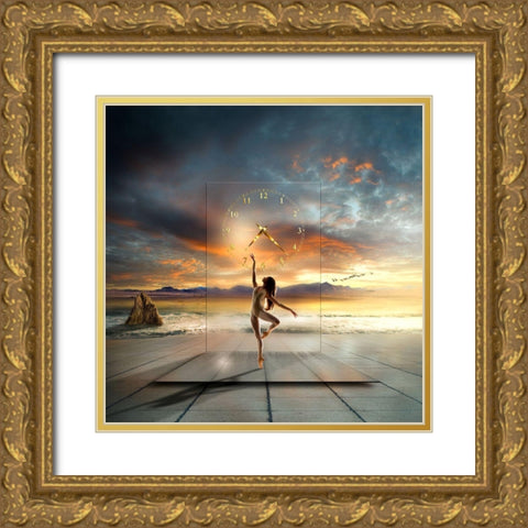 In My Dreams ... Gold Ornate Wood Framed Art Print with Double Matting by Pfleghart, Franziskus