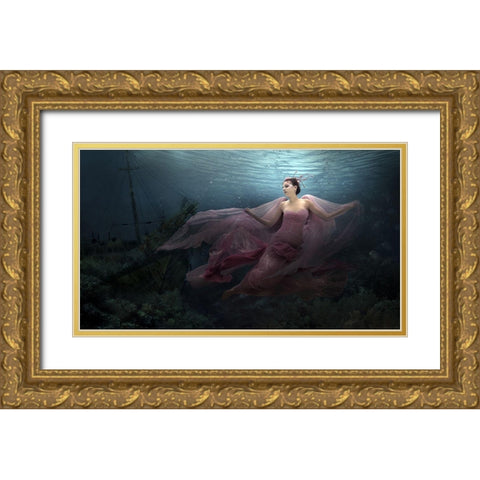 Legend Of Nymph Gold Ornate Wood Framed Art Print with Double Matting by Suherman, Martha