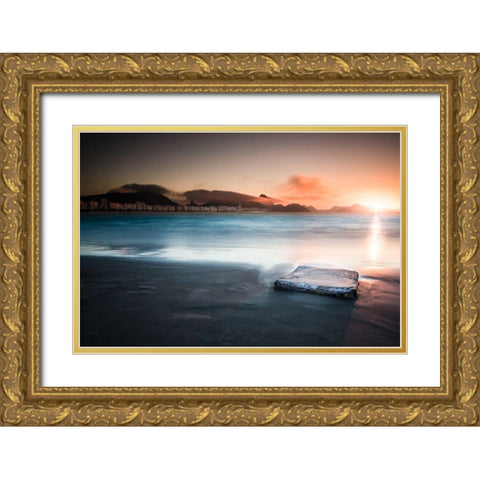 Copacabana Dreams Gold Ornate Wood Framed Art Print with Double Matting by Myers, Alfred