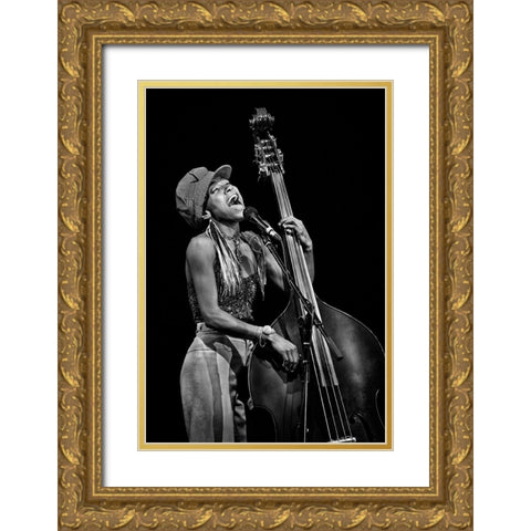 The Bass Singer Gold Ornate Wood Framed Art Print with Double Matting by Cocks, Leonard