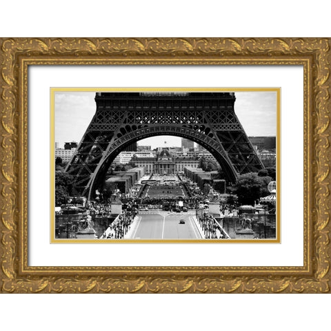 Paris Gold Ornate Wood Framed Art Print with Double Matting by Johansson, David