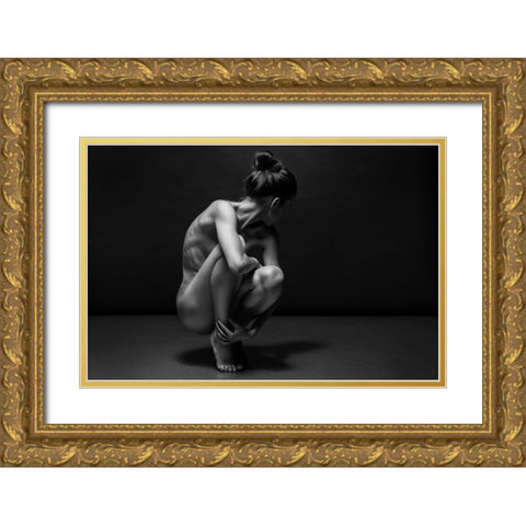 Bodyscape Gold Ornate Wood Framed Art Print with Double Matting by Belovodchenko, Anton
