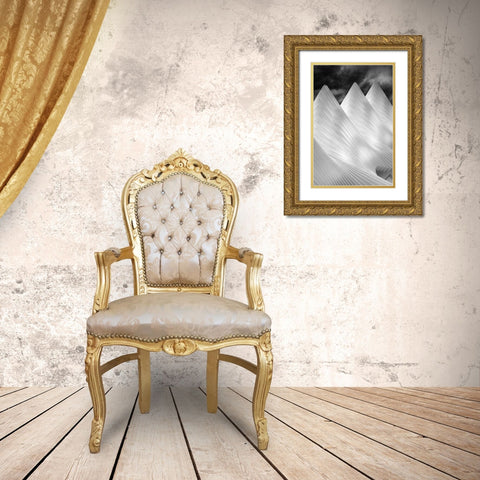 Three Summits Gold Ornate Wood Framed Art Print with Double Matting by Hageman, Michiel