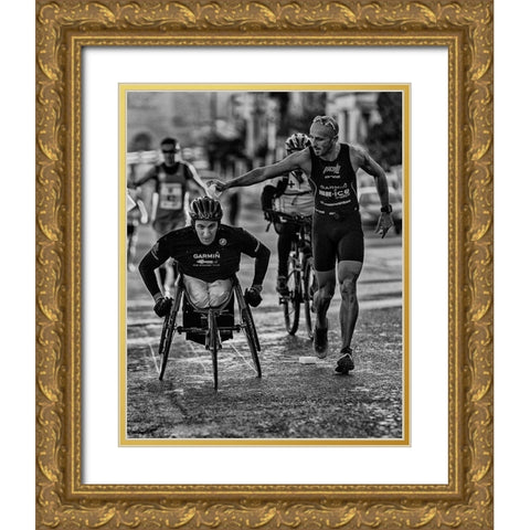 Cooling Down Gold Ornate Wood Framed Art Print with Double Matting by Cocks, Leonard