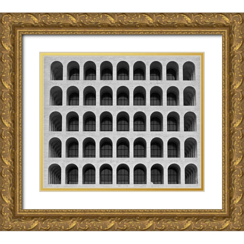 Untitled Gold Ornate Wood Framed Art Print with Double Matting by Santini, Francesco