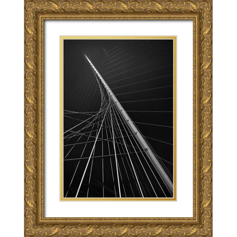 Calatravas Citer Music Ii Gold Ornate Wood Framed Art Print with Double Matting by Van Den, Jef