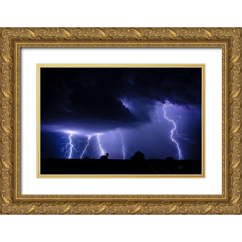 Fingers Of God Gold Ornate Wood Framed Art Print with Double Matting by Skilbeck, Christian
