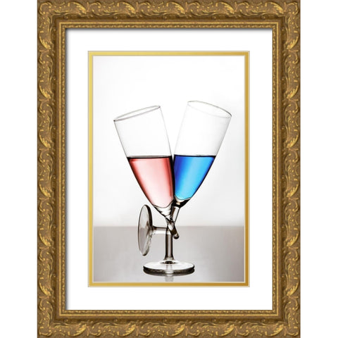 Love Gold Ornate Wood Framed Art Print with Double Matting by Lavsen, Gert