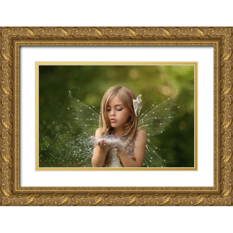 Believe Gold Ornate Wood Framed Art Print with Double Matting by Andelman, Katie