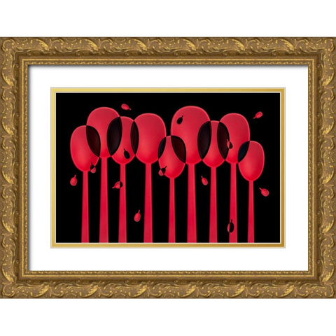 Autumn Gold Ornate Wood Framed Art Print with Double Matting by Hammer, Jacqueline