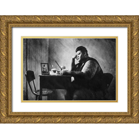 I Miss You-Mom Gold Ornate Wood Framed Art Print with Double Matting by Satriani, Jay