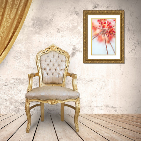 Snow Flower Gold Ornate Wood Framed Art Print with Double Matting by Narchuk, Andrey
