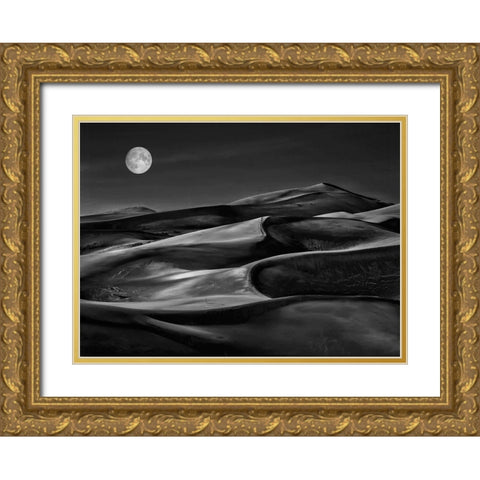 The Night Walked Down The Sky ... Gold Ornate Wood Framed Art Print with Double Matting by Depaepe, Yvette