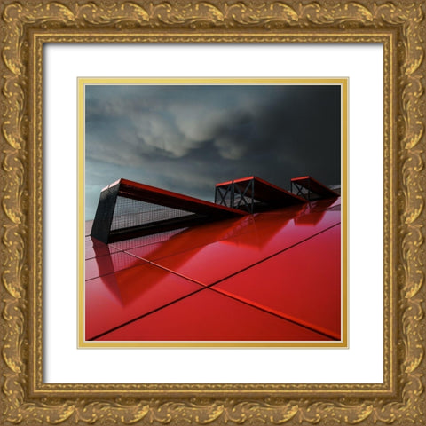 Air... In Or Out ... Gold Ornate Wood Framed Art Print with Double Matting by Claes, Gilbert