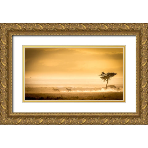 Training, Because The Lions Await. Gold Ornate Wood Framed Art Print with Double Matting by C. Sink, Jeffrey